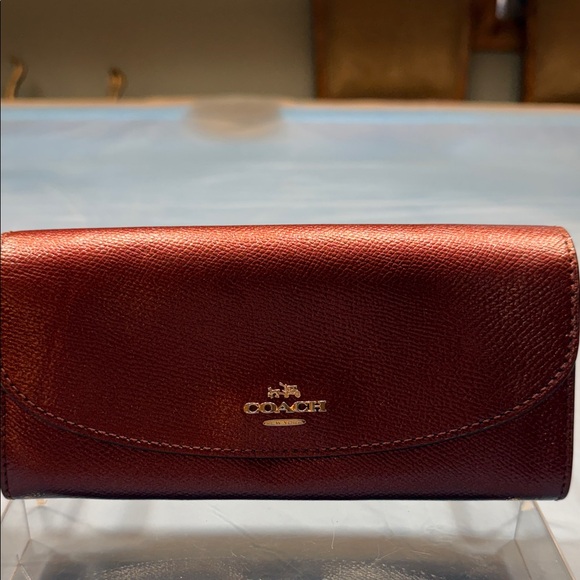Coach Maroon Leather Women's WalletNWOT